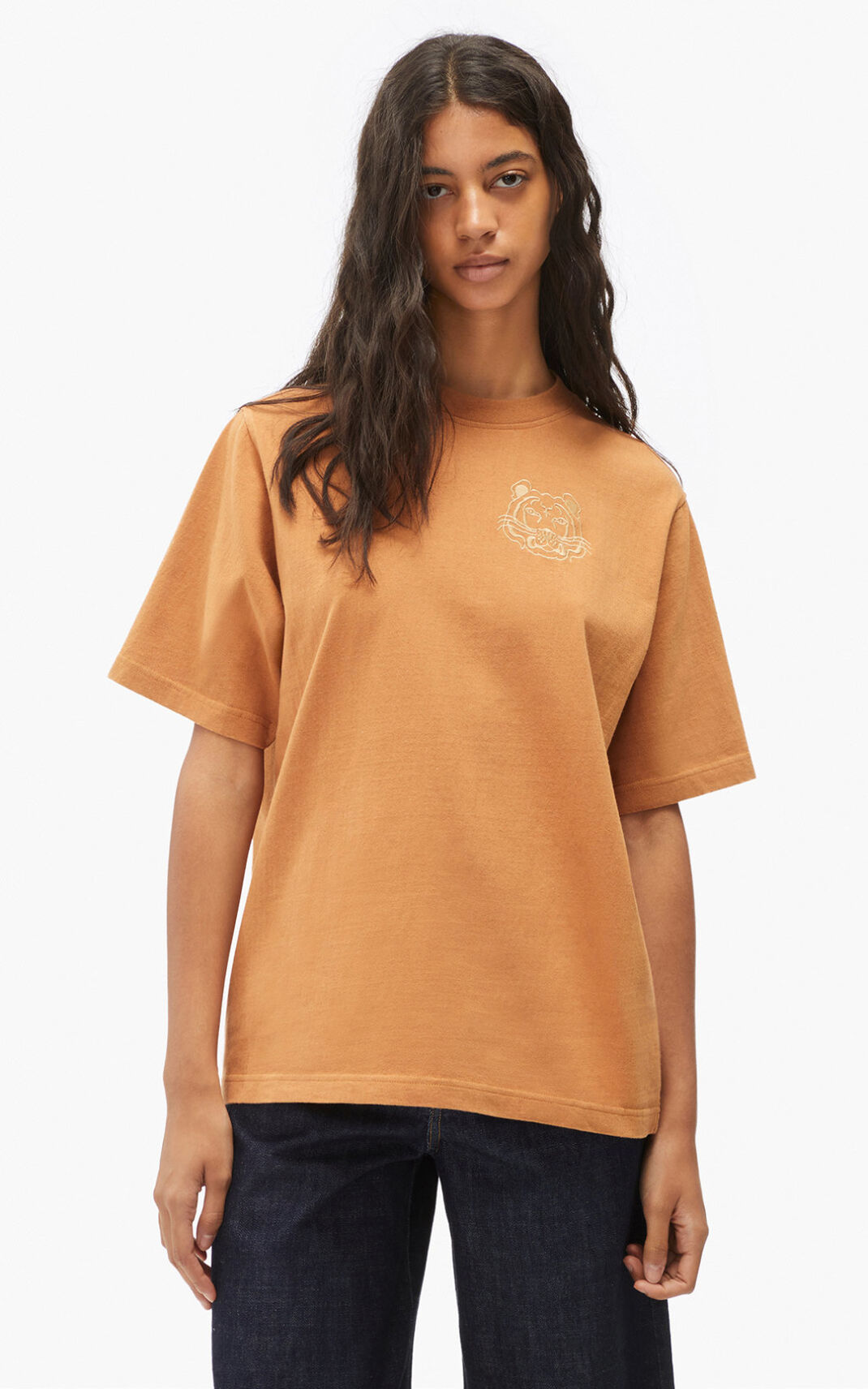 Kenzo RE/relaxed casual Camisetas Mujer Marrones | 7840635-AW